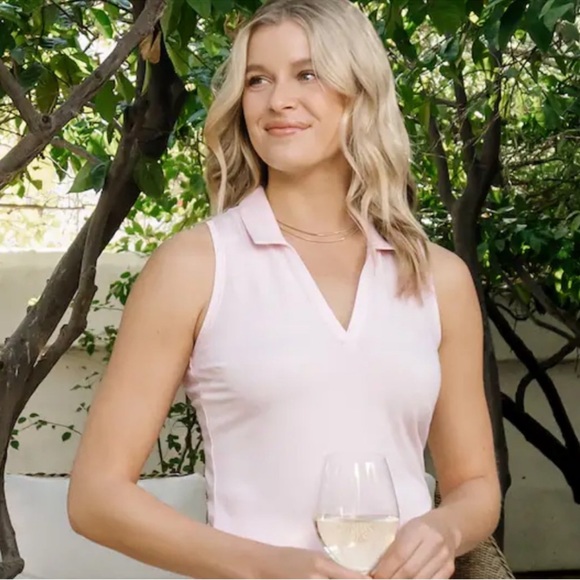 Travis Mathew Tops - NWT TravisMathew MAJORCA Sleeveless Polo XXL Heather Pink Sold Out